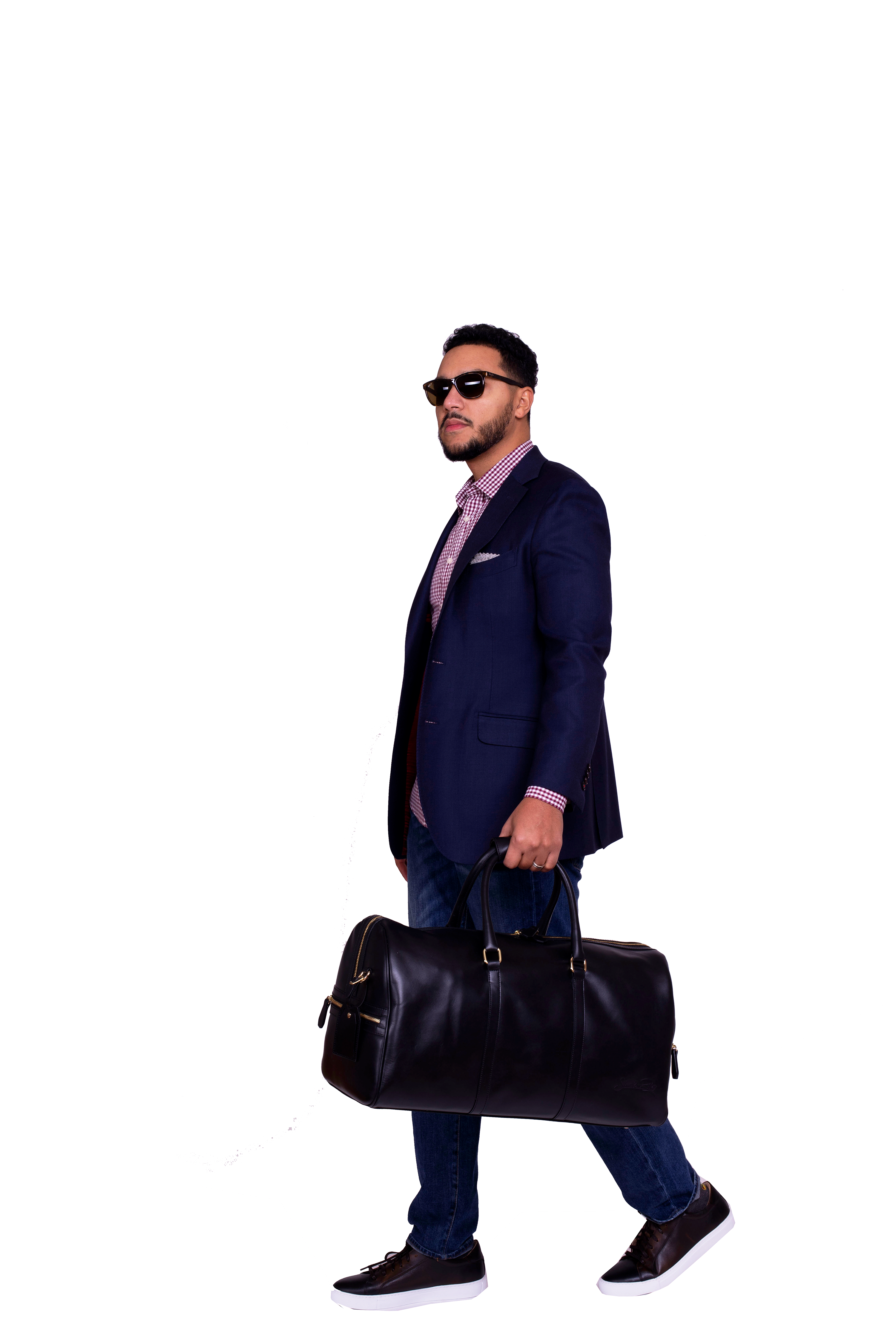 Carryall Duffle Bag in Noir - Silver & Riley