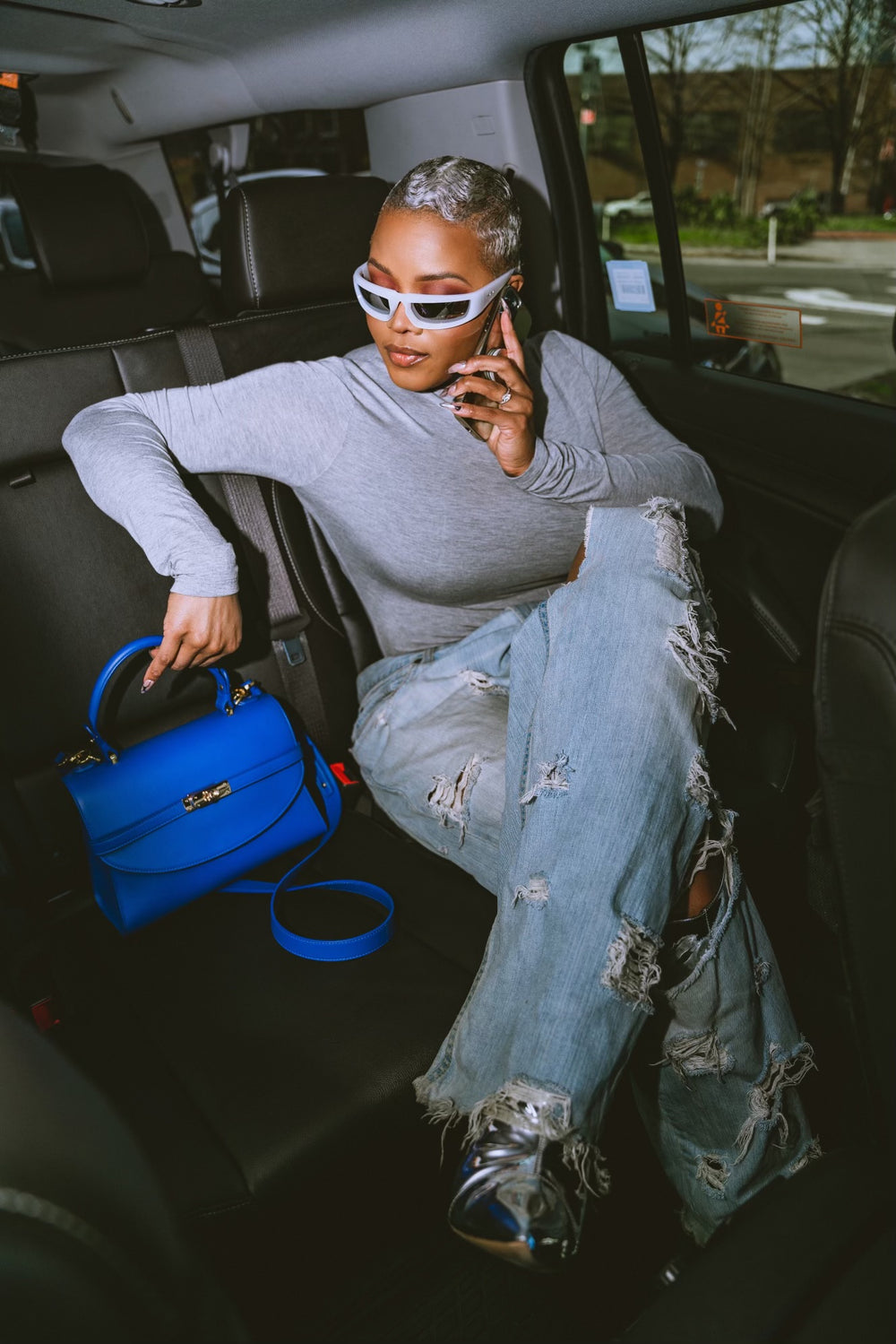 Classic New Yorker Bag in TriBeCa Blue - Gold Hardware - WAITLIST