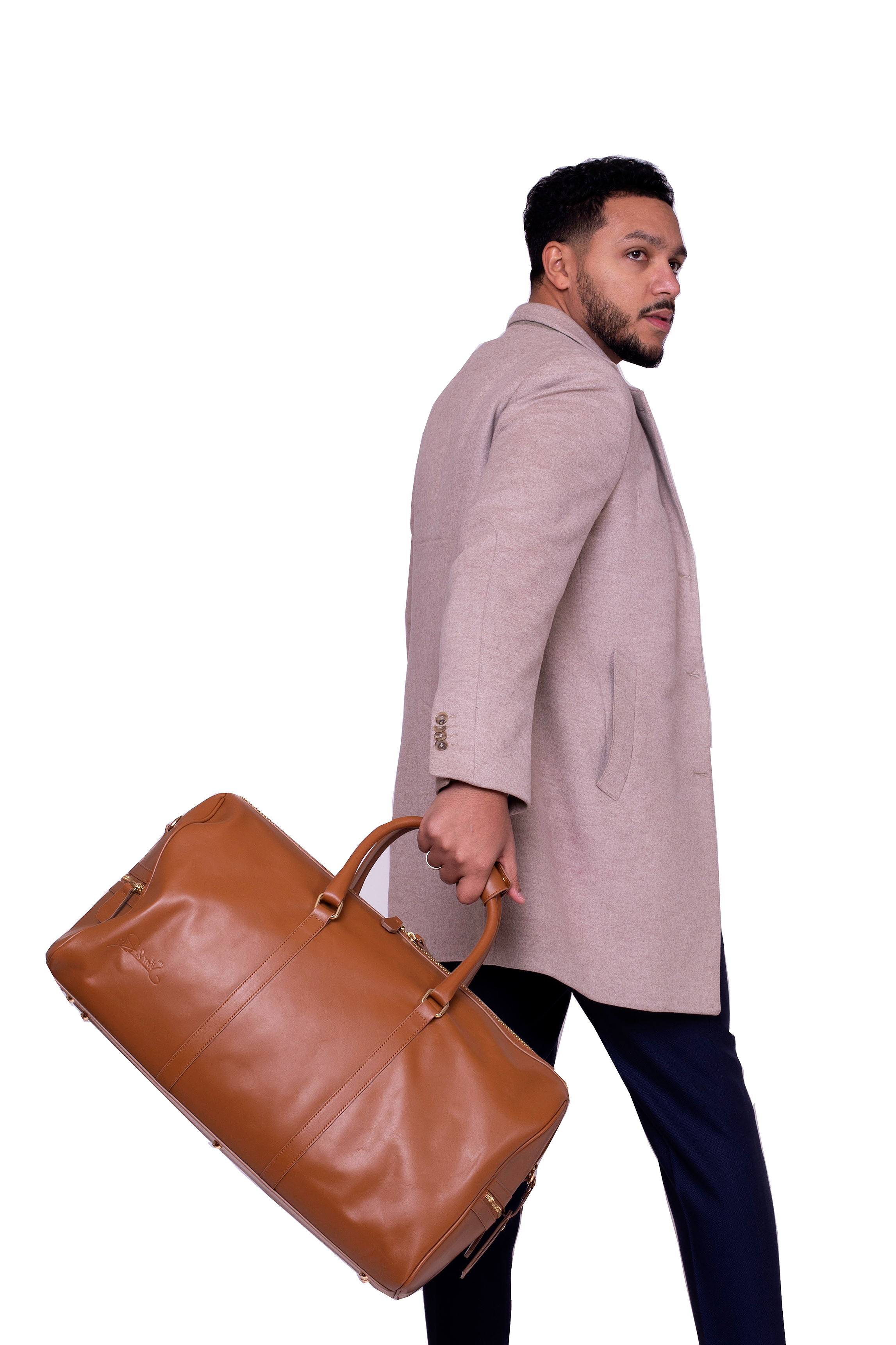 Carryall Duffle Bag in Camel - Silver & Riley